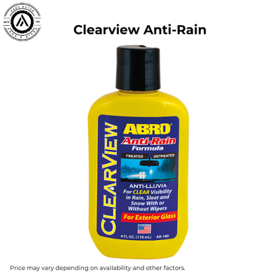 ABRO Clearview Anti-Rain – Enhanced Visibility and Protection for Your Windscreen! 118ml