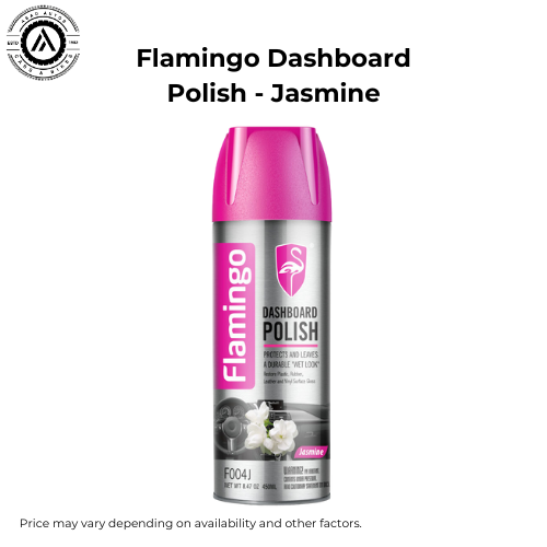 Flamingo Dashboard Polish – Jasmine Scent, 220ml for a Fresh, Glossy Finish!